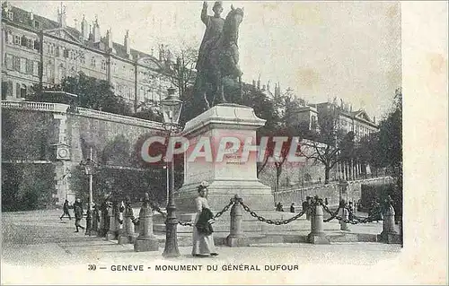 Cartes postales Geneve Monument du General Dufour