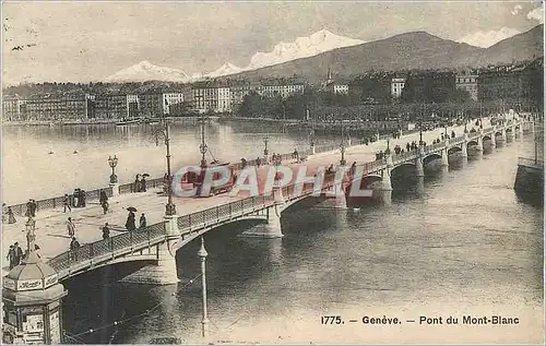 Cartes postales Geneve Pont du Mont Blanc Tramway