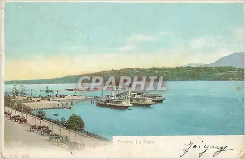 Cartes postales Geneve La rade Bateaux