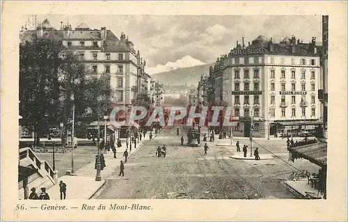 Cartes postales Geneve Rue du Mont Blanc