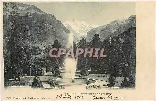 Cartes postales Interlaken Kurgarten und Jungfrau
