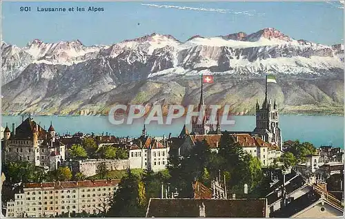 Cartes postales Lausanne et les Alpes
