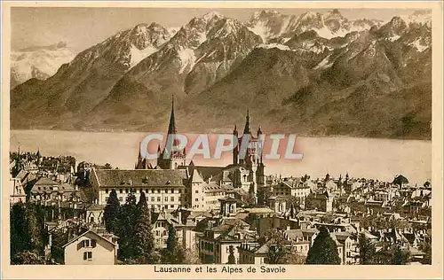 Cartes postales Lausanne et les Alpes de Savoie