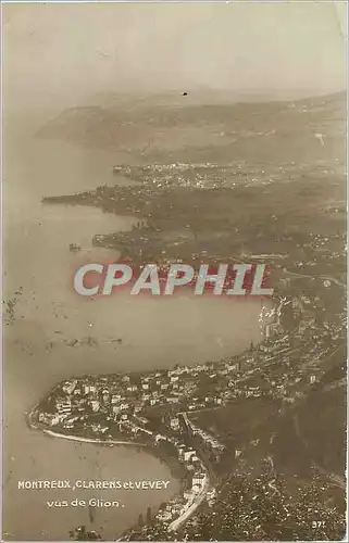 Cartes postales Montreux Clarens et vevey vues de Glion