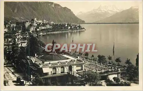 Ansichtskarte AK Montreux Pavillon des Sports et dents du Midi