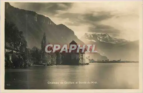 Cartes postales Chateau de Chillon et Dents du Midi