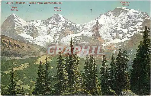 Cartes postales Murren Blick vom Allmendhubei