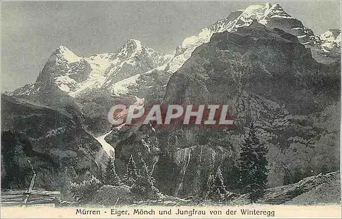 Cartes postales Murren Eiger Monch und Jungfrau von der Winteregg