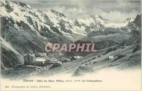 Ansichtskarte AK Murren Hotel des Alpes