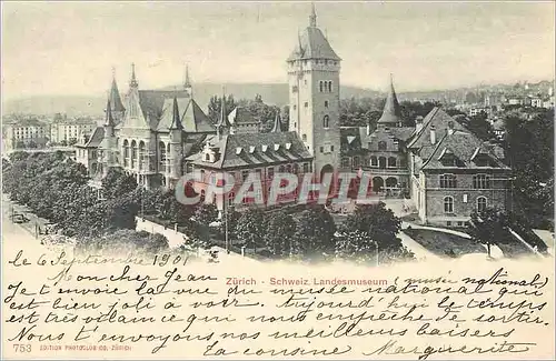 Cartes postales Zurich Schweiz Landesmuseum