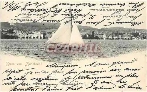 Cartes postales Gruss vom Zurichseel Bateau