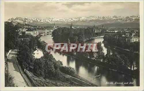 Ansichtskarte AK Zurich Limmat und Sihl