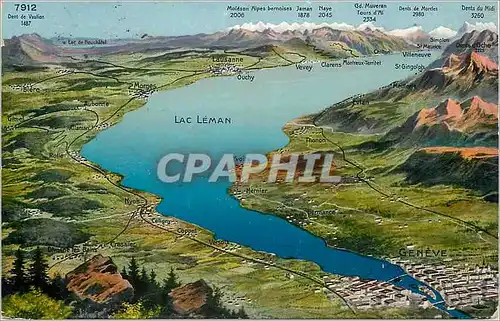 Cartes postales Lac Leman