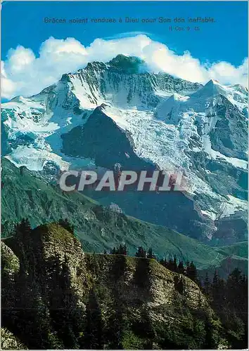 Cartes postales Graces soient rendues Dieu pour Son don ineffable Jungfrau Editions A Deriaz Baulmes Bateau