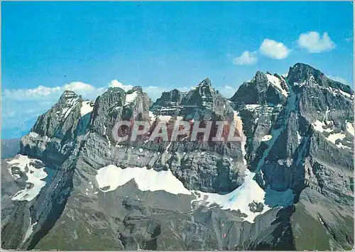 Cartes postales moderne Massif des Dents du Midi Vue aerienne Cime de l Est m Forteresse m Cathedrale m Eperon m Dent Ja