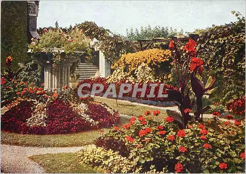 Moderne Karte Chateau de Tourrande Le Jardin a la francaise