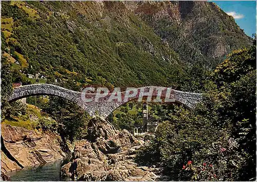 Moderne Karte Il Ticino pittoresco Lavertezzo Ponte dei Saiti Grotto Efra Sonogno Albergo Efra Frasco