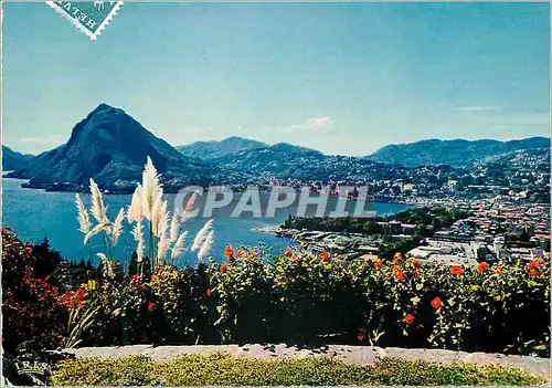 Moderne Karte Lugano Panorama Ed Beccarelli C Lugano Foto a colori di A pancaldi