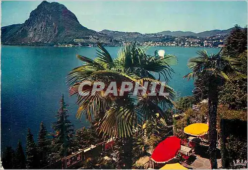 Cartes postales moderne Lugano Castagnola Veduta sul S Salvatore Ed Beccarelli C Lugano Foto a colori di A pancaldi