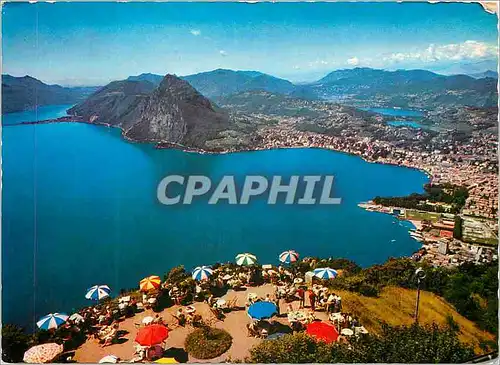 Cartes postales moderne Lugano Veduta dalla vetta del Bre