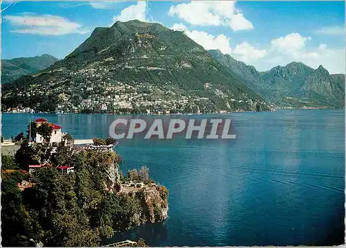 Cartes postales moderne Lugano Monte Bre e Lago di Lugano vedutta da Capo San Martino