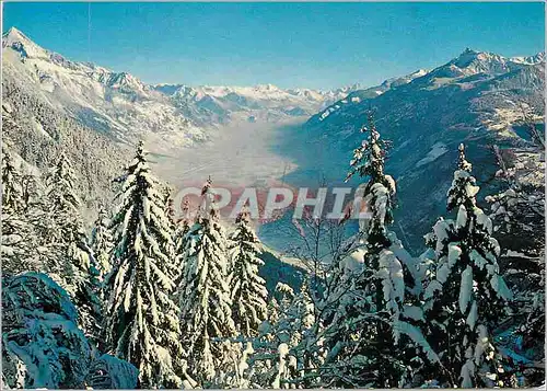 Moderne Karte Martigny et la Vallee du Rhone en hiver