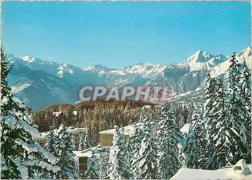 Moderne Karte Paysage d hiver a Montana Crans alt