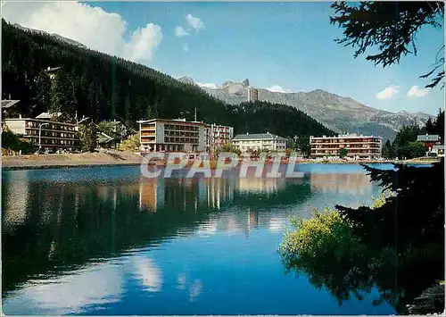 Moderne Karte Montana Valaisannes le lac de Grenon Imprime en Suisse