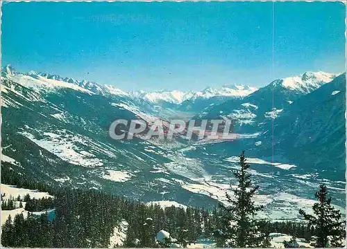 Cartes postales moderne Montana alt m La Vallee du Rhone en hiver vue de Vermala Photoglob Wehrli S A Zurich Vevey