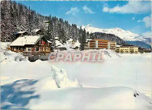 Cartes postales moderne Montana Crans alt m V S Suisse Au premier plan le Restaurant Pavillon des Sports Photoglob Wehrl