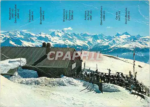 Cartes postales moderne Nadelhorn Dom Mischabel Taschlorn Brunegghorn Weisshorn Diablans Rothorn de Zinal Ober Gabelhorn