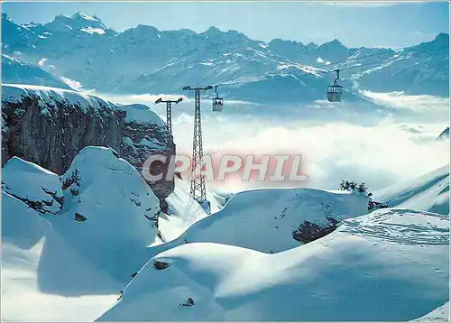 Cartes postales moderne Montana Crans alt m Telecabines des Violettes