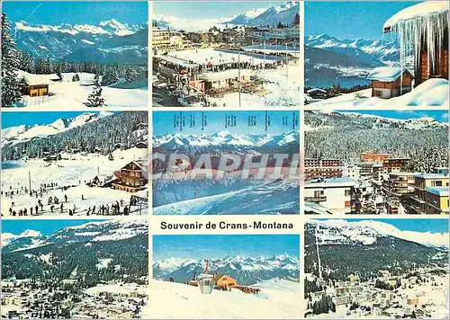 Cartes postales moderne Souvenir de Crans Montana Photoglob Wehrli S A Zurich Vevey