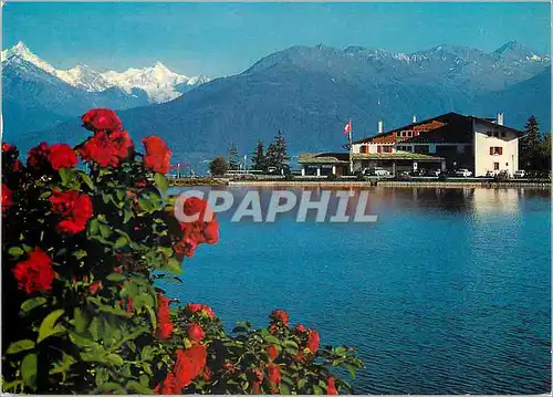 Cartes postales moderne Schweiz Suisse Switzerland Montana alt m Hotel du Lac et vue sur les Alpes