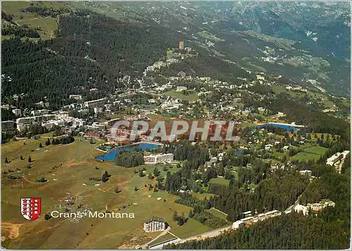 Cartes postales moderne Crans Montana Schweiz Suisse Switzerland Crans Montana Vue aerienne