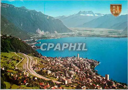 Cartes postales moderne Montreux Vue generale Gesamtansicht Reproduction interdite