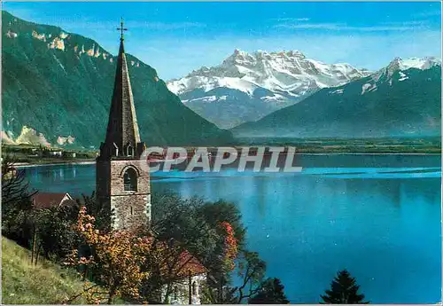 Cartes postales moderne Montreux et Dents du Midi