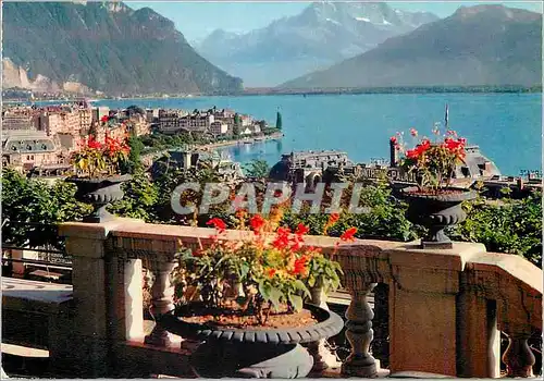 Cartes postales moderne Montreux et les Dents du Midi Septembre Musical Iris Mexichrome Helvetia