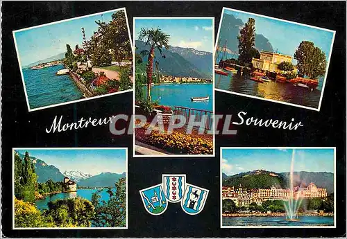 Moderne Karte Montreux Souvenir