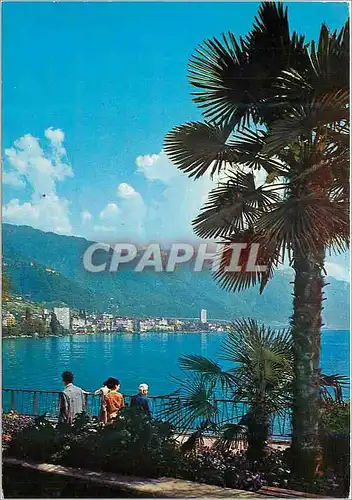 Moderne Karte Montreux Vue generale Gesamtansicht Veduta generale