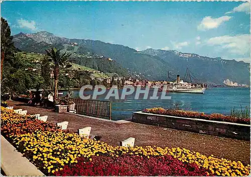 Cartes postales moderne Montreux Quai de Fleure Europa Helvetia