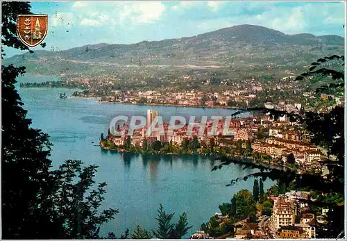 Cartes postales moderne Montreux Vue generale Gesamtansicht Helvetia