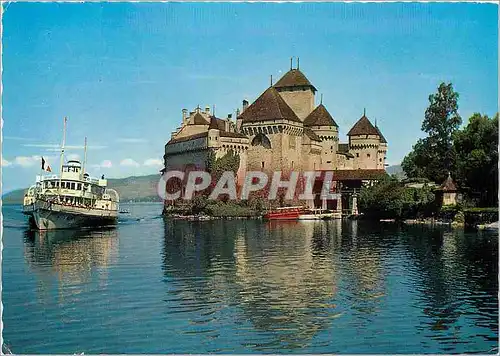 Cartes postales moderne Chateau de Chillon Schloss Chillon Castello di Chillon Reproduction interdite Imprime en Suisse