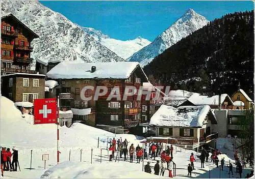 Cartes postales moderne Saas Fee mit Almagellerhorn Saas Fee Perle der Alpen Helvetia