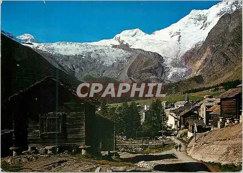 Moderne Karte Saas Fee Wallis Allainhorn Alphubel Taschhorn Sierre Sejour excursion Helvetia