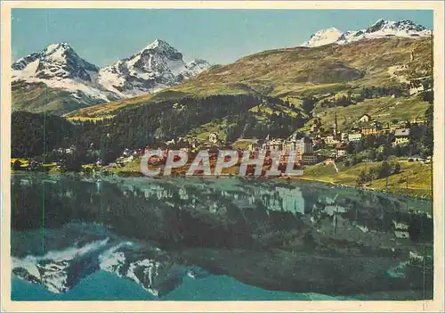 Cartes postales moderne St Moritz mit Piz albana und Piz Julier