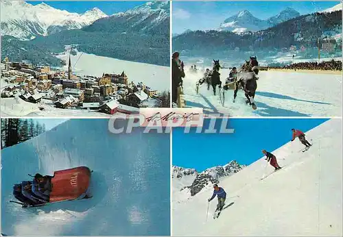 Moderne Karte St Moritz Sonne Wintersports