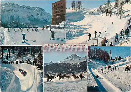 Moderne Karte St Moritz Wintersports Gesundheit und Lebensfreude durch