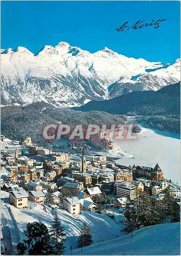 Moderne Karte St Moritz Sonne Wintersports