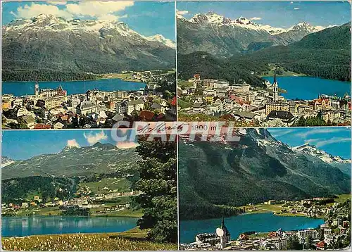 Cartes postales moderne St Moritz Piz Rosatsch und Piz Corvatsch Piz Languard und Piz Albris Piz Nair und Corviglia Piz